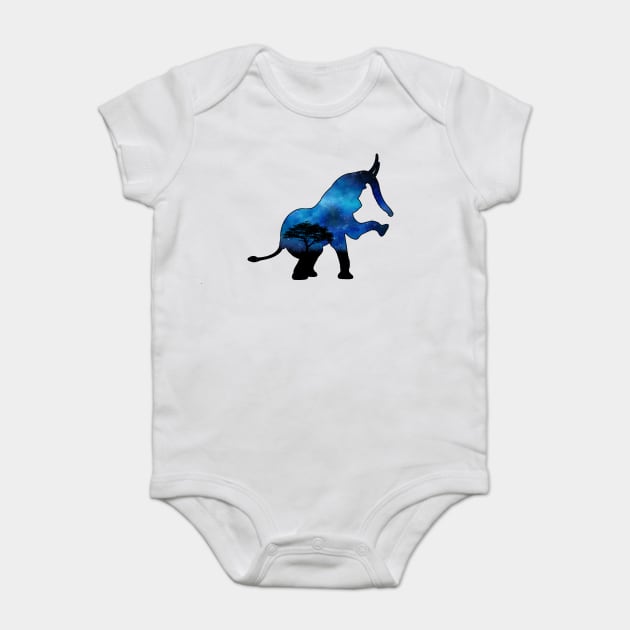 Sky Inside Elephant Baby Bodysuit by Darksavage